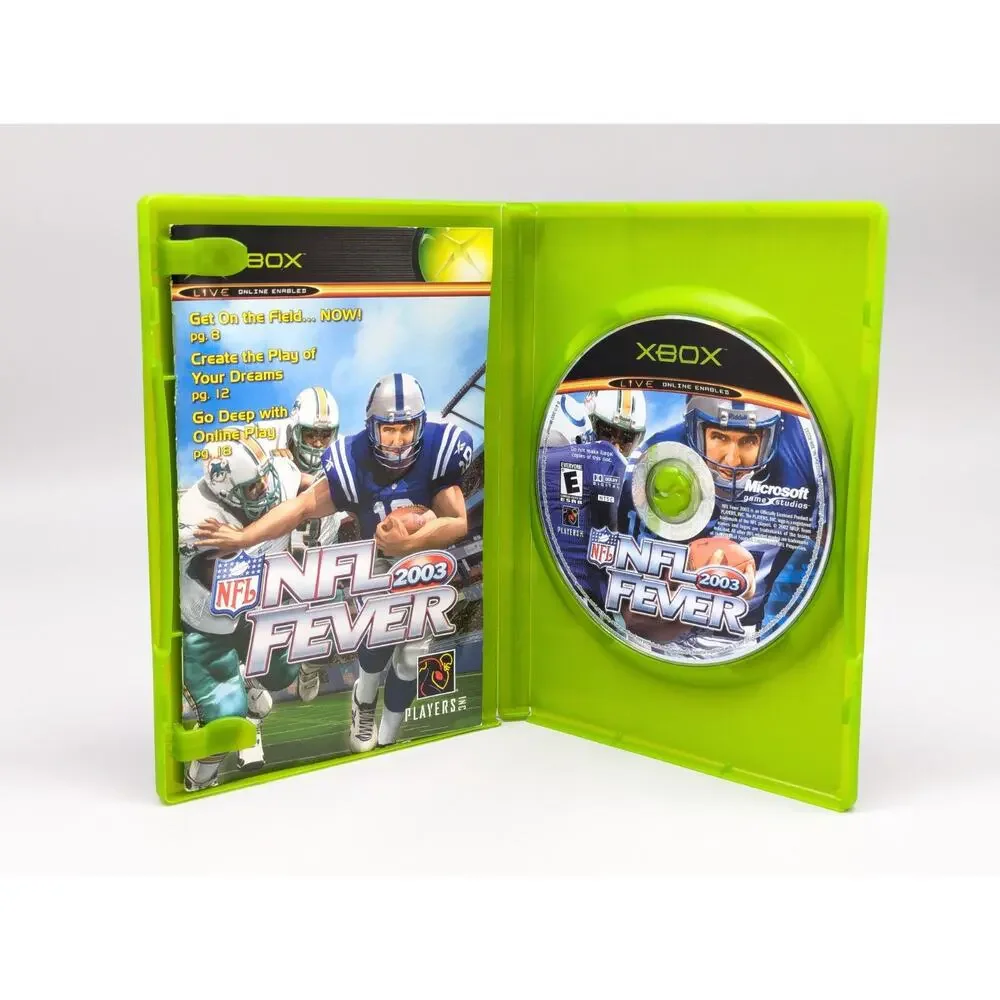 NFL Fever 2003 Microsoft Xbox Football Game Complete w/ Manual Tested